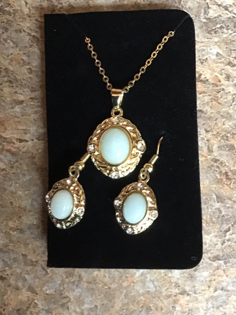 Necklace and earrings